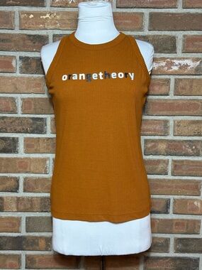 Orangetheory Orange Ribbed Tank Top Racerback Sleeveless Size M